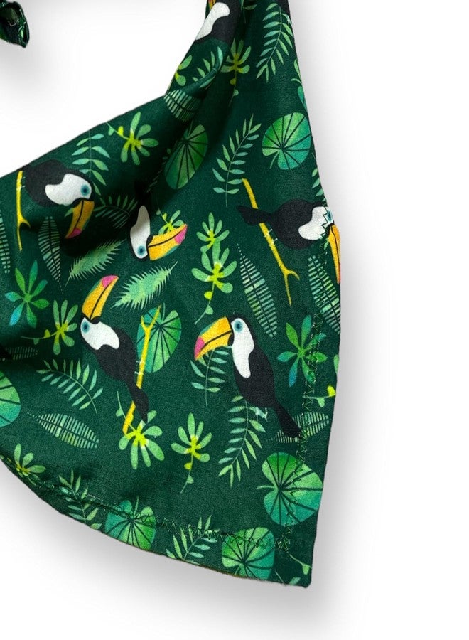 W Brings XL Dog Bandana for Dogs | This Stunning Gorgeous Design Dog Bandana Scarf is Perfect Styling Accessory for Extra Large Dogs. (XL (Extra Large), Green Toucan) - Image 5